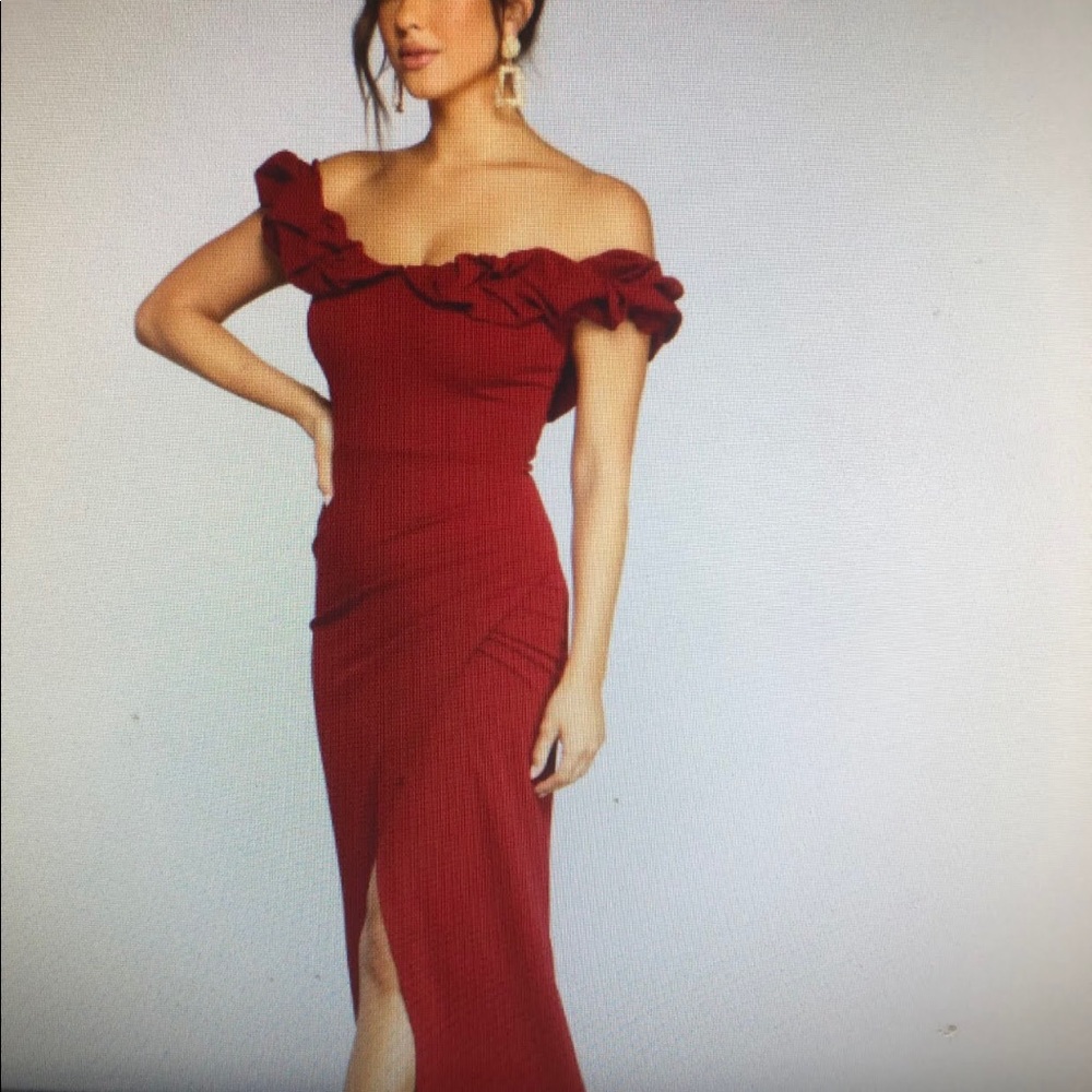 Formal long Burgundy gown